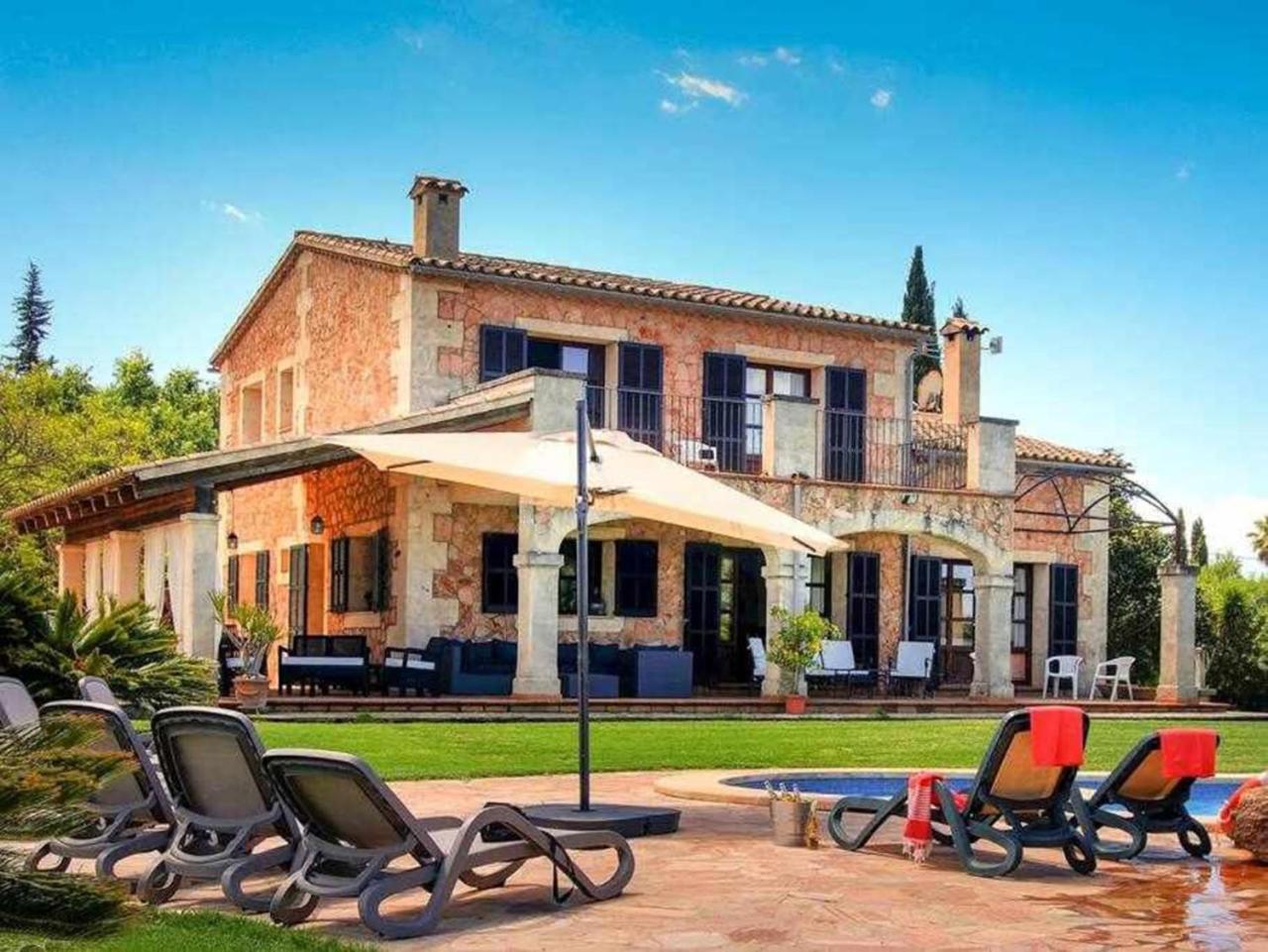 Ciclismo Y Golf Junto A La Playa Finca Son Sant Marti Gran Villa Muro Esterno foto